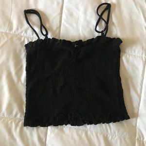 Black cami crop top